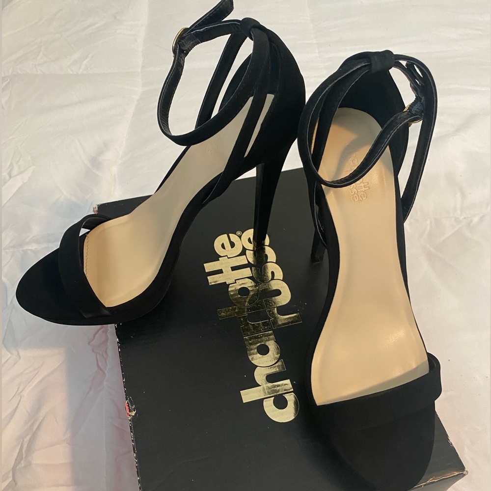 Black Platform Heels with Cut Out